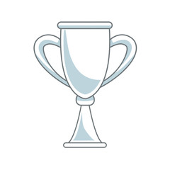 trophy award competition winner icon vector illustration