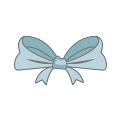 smooth ribbon beam bow decoration image vector illustration