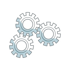 set gear wheel cog cooperation teamwork concept vector illustration