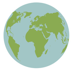 globe world earth map global continent vector illustration