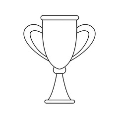 trophy award competition winner icon vector illustration