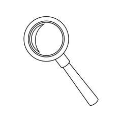 magnifier search loupe discovery find zoom vector illustration