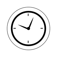 round clock time hour business object icon vector illustration