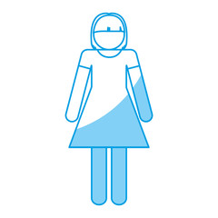 pictogram woman icon over white background vector illustration