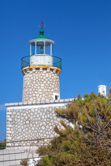 Fototapeta na wymiar Skinari Lighthouse. Zakynthos Island, Greece