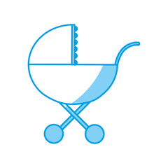 baby carriage icon over white background vector illustration