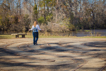 Fototapeta premium Woman in park