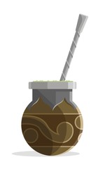 traditional yerba mate hot beverage