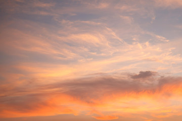 Naklejka na ściany i meble Sunset sky clouds.