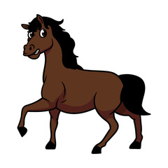 Cartoon Horse Vector Illustration