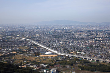 Fototapeta premium 交野山山頂からの風景