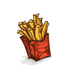 French fries drawing object 