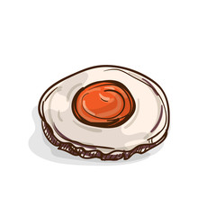 Fried egg drawing object 
