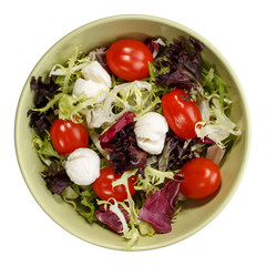 Mixed salad with mozzarella and cherry tomatoes