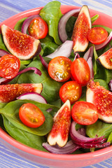 Fresh prepared fruit and vegetable salad, healthy lifestyle and nutrition