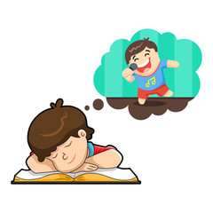 Fototapeta premium become a singer. dream big illustration