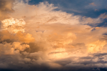 blue sky and clouds on sunlight in summer background.