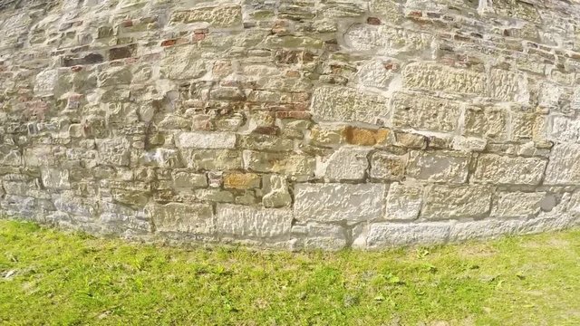 Klostermauer des Klosters Adelberg mit alter T&uuml;r