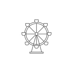 Ferris wheel line icon