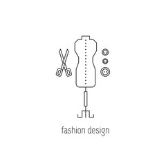Fashion design line icon © julia_khimich