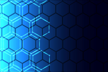 Naklejka premium light blue hexagon abstract technology innovation background