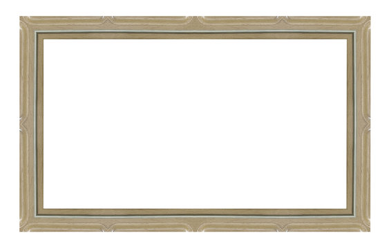 Old antique frame isolated on white background