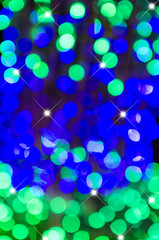 Abstract bokeh background of Christmas light