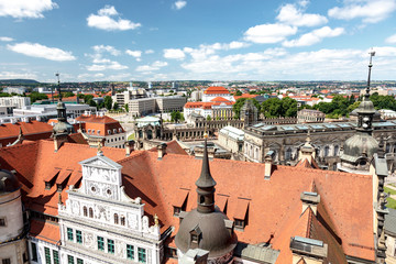Obraz premium Aerial view of Dresden