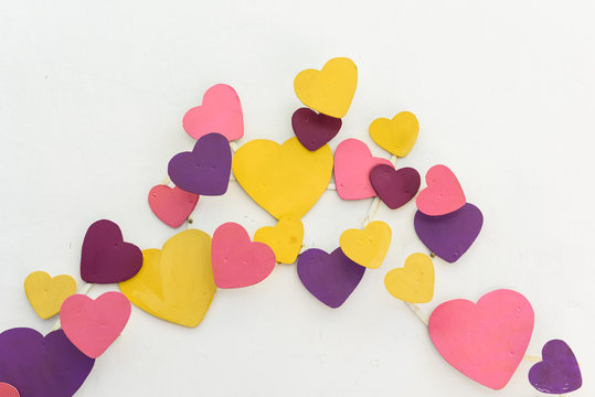 Purple colorful heart decoration