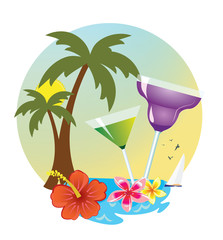 tropical island holidays sea and drink