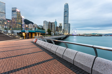 Hong Kong island promenade