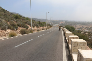 Road in the mountains in a day
