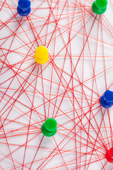 Network with pins