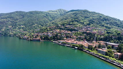 Fototapeta na wymiar Panoramic view of Bellano on Como Lake