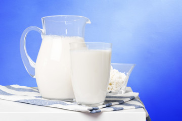 Pitcher  with some milk