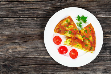 portion of spain potato omelette tortilla