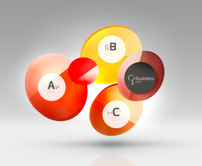 Circle geometric abstract background
