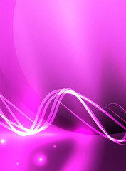 Glowing shiny wave background