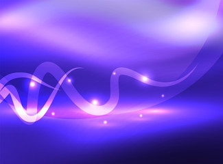 Glowing shiny wave background