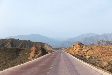 Large colorful mountains in China