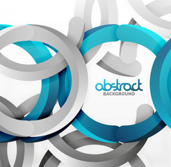 Modern 3d geometrical style background, arch circular lines