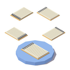 low poly Isometric Notebook Spring