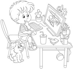 Little computer gamer