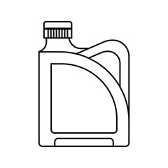 Blank plastic canister, flat icon. Packaging for oil, water and over liquids. Object for design