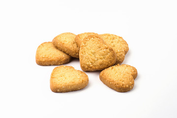 Fototapeta na wymiar hortbread cookies in the shape of a heart
