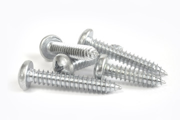 Screws on white