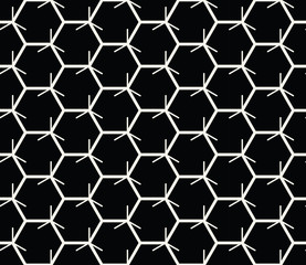 hexagon geometric line grid pattern vector background