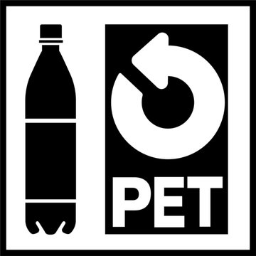 PET Entsorgungslogo im Illustrator gezeichnet, .eps Datei 