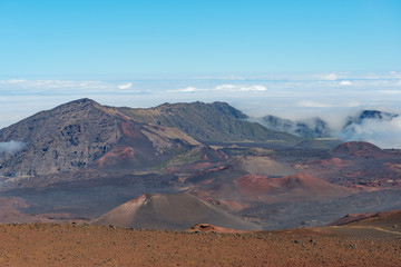 Fototapeta na wymiar view into the haleakala crater maui hawaii