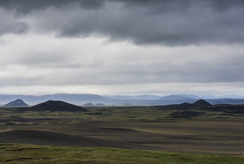 Black Volcanic Landscape Iceland
